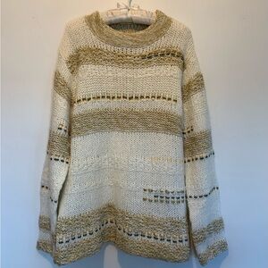 Coldwater Creek Ribbon Weave Wool Mohair Blend Sweater